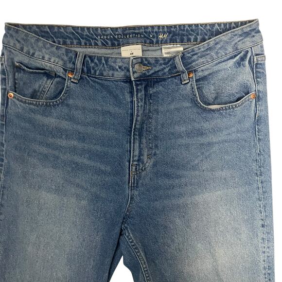 Brock Collection X H&M Women's Light Wash Straight Leg Denim Jeans Size 14 - Picture 2 of 8